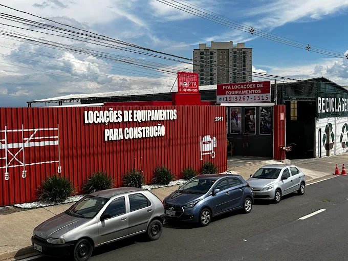 Fachada da PTA Locações de Equipamentos
